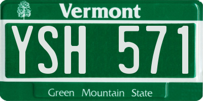 VT license plate YSH571