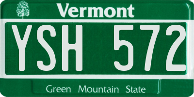 VT license plate YSH572