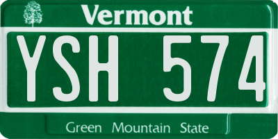 VT license plate YSH574