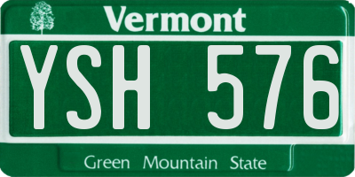 VT license plate YSH576