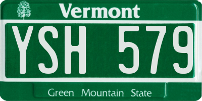 VT license plate YSH579