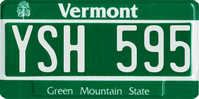 VT license plate YSH595
