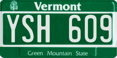 VT license plate YSH609