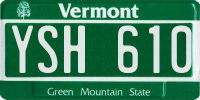 VT license plate YSH610