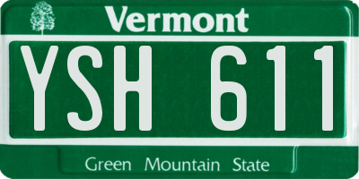 VT license plate YSH611