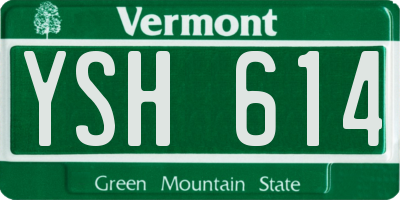 VT license plate YSH614