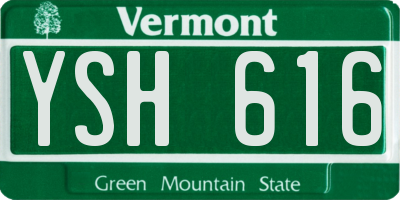 VT license plate YSH616