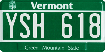 VT license plate YSH618