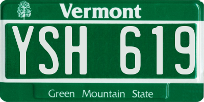 VT license plate YSH619