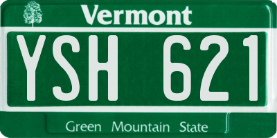 VT license plate YSH621