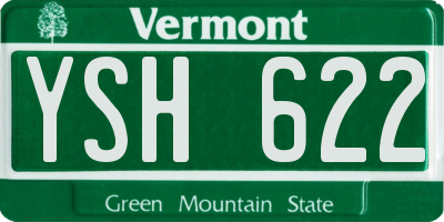 VT license plate YSH622