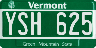 VT license plate YSH625