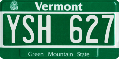 VT license plate YSH627