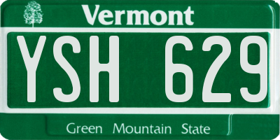 VT license plate YSH629