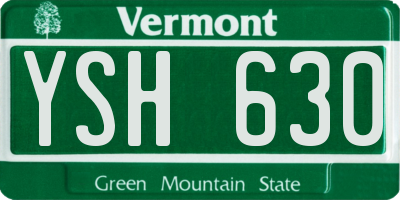 VT license plate YSH630
