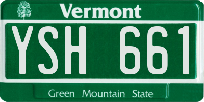 VT license plate YSH661