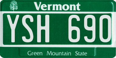 VT license plate YSH690