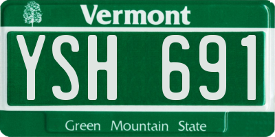 VT license plate YSH691