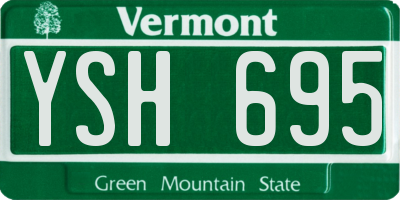 VT license plate YSH695