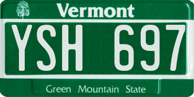 VT license plate YSH697