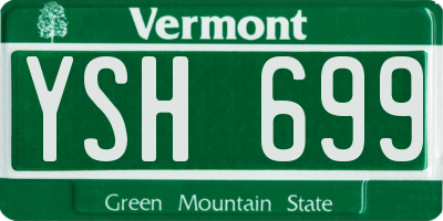 VT license plate YSH699