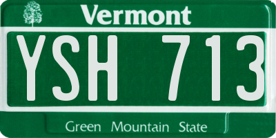 VT license plate YSH713