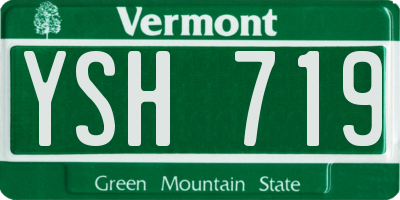 VT license plate YSH719