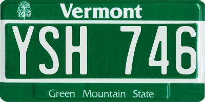 VT license plate YSH746