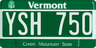 VT license plate YSH750