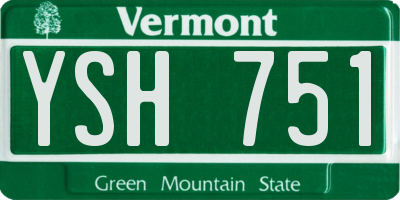 VT license plate YSH751