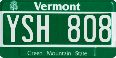 VT license plate YSH808