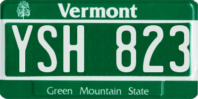 VT license plate YSH823