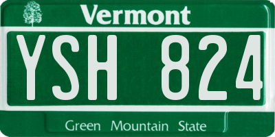 VT license plate YSH824