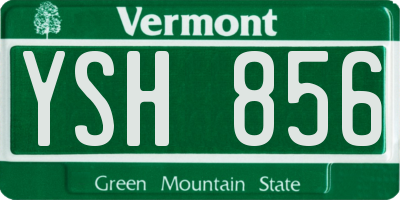 VT license plate YSH856