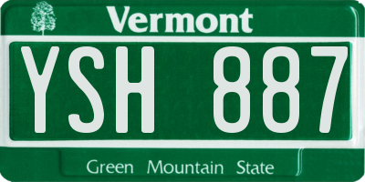 VT license plate YSH887