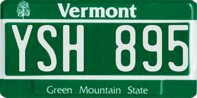 VT license plate YSH895
