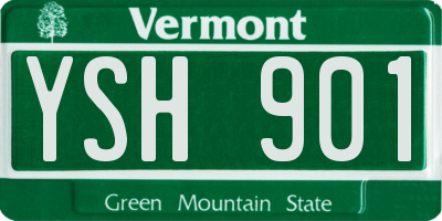 VT license plate YSH901