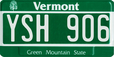 VT license plate YSH906
