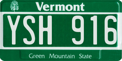 VT license plate YSH916