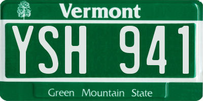 VT license plate YSH941