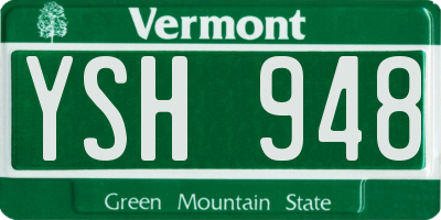 VT license plate YSH948
