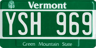 VT license plate YSH969