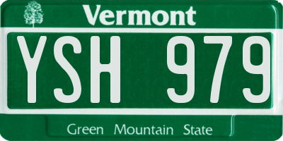 VT license plate YSH979