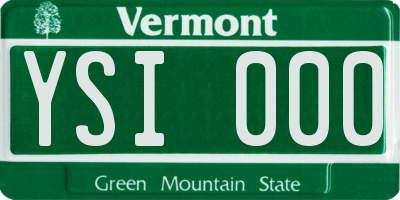 VT license plate YSI000