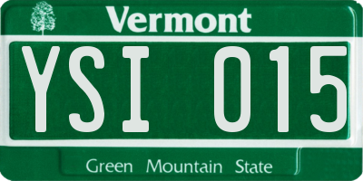 VT license plate YSI015