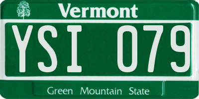 VT license plate YSI079
