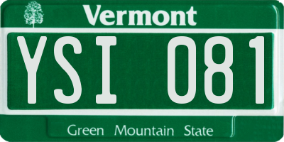 VT license plate YSI081