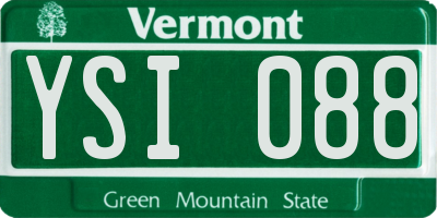 VT license plate YSI088