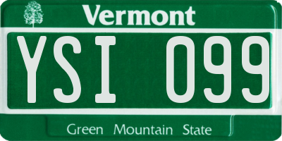VT license plate YSI099