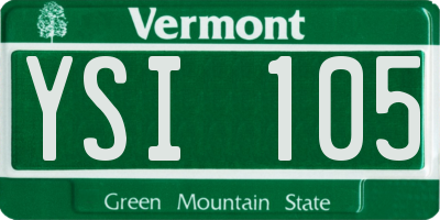VT license plate YSI105